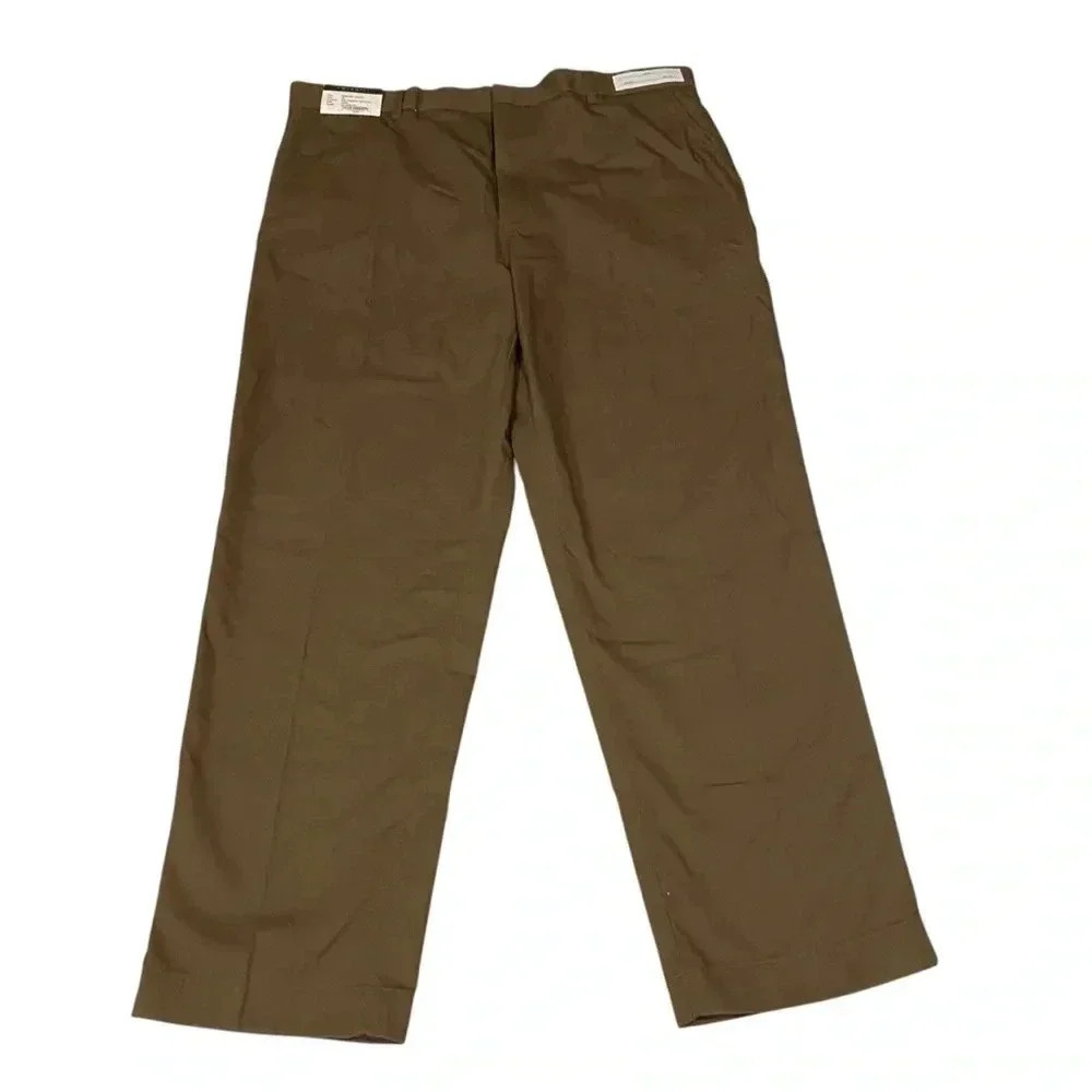 NWT UPS Men's Uniform Pants Twinhill Brown/Khaki Flat Front Driver Workwear  42